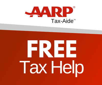 AARP Tax-Aide logo with "Free Tax Help" written below