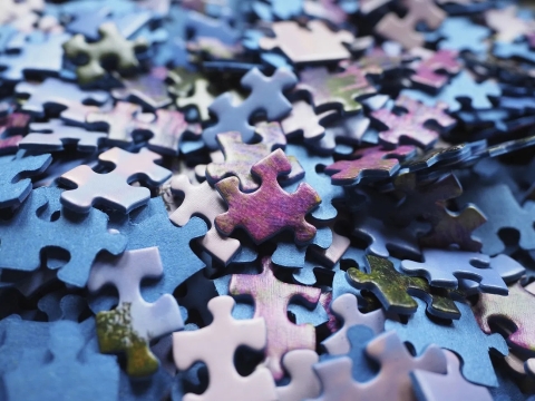 pile of colored puzzle pieces