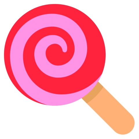 Illustration of a swirled lollipop