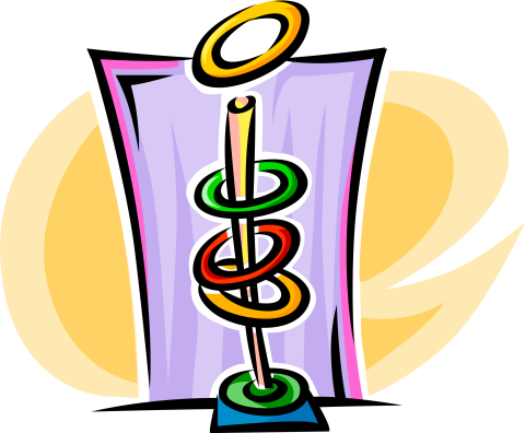 illustration of a carnival ring toss game