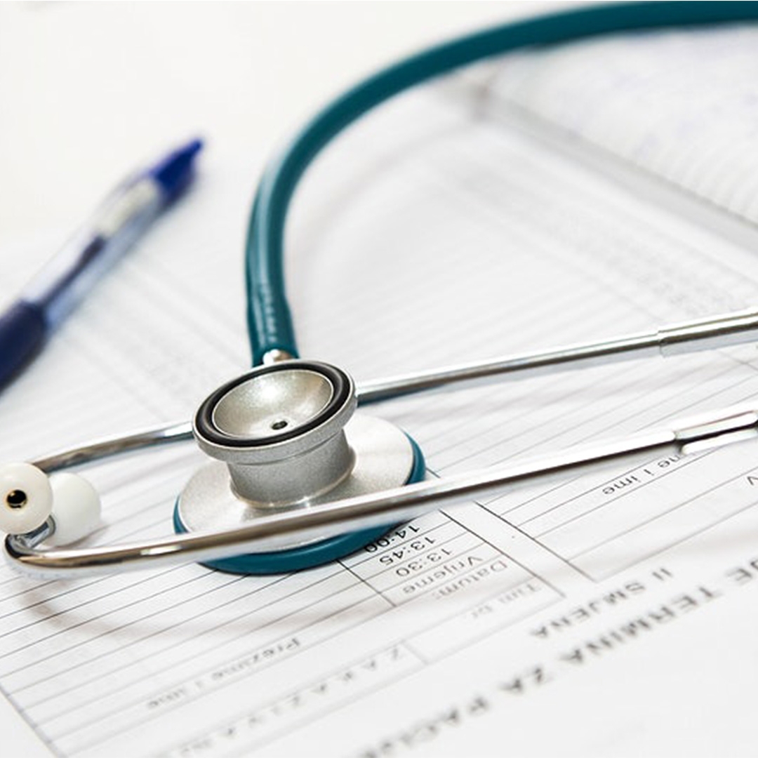 Stethoscope and ink pen