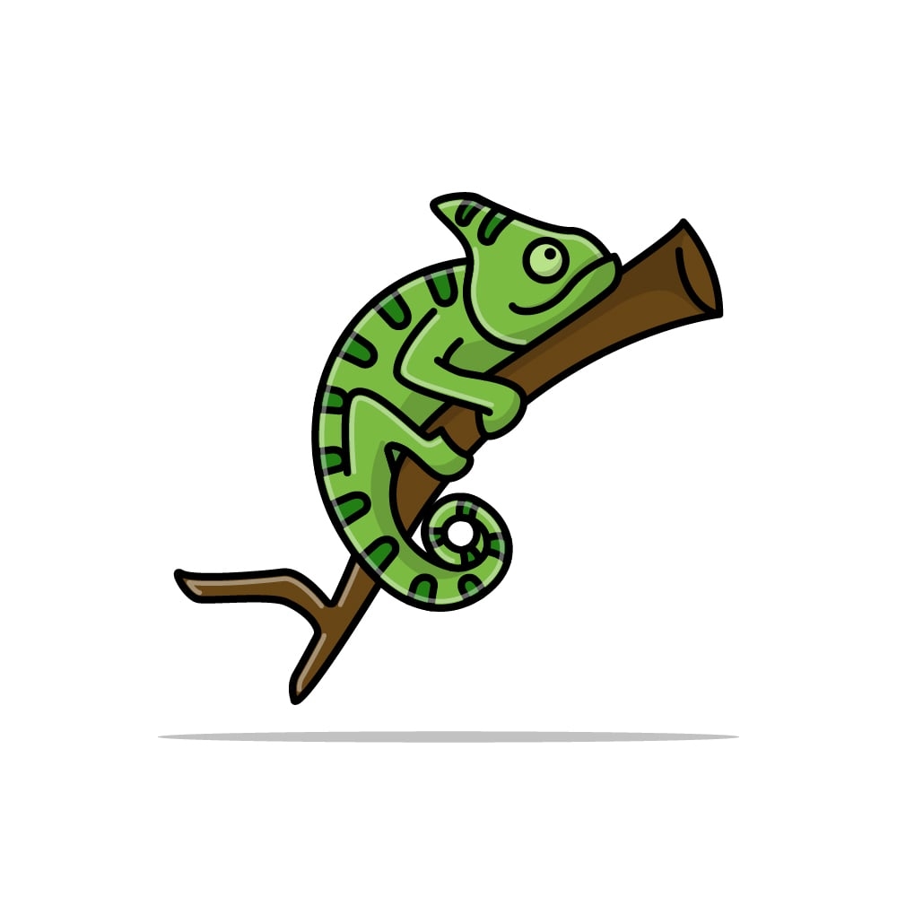 illustration of a chameleon 