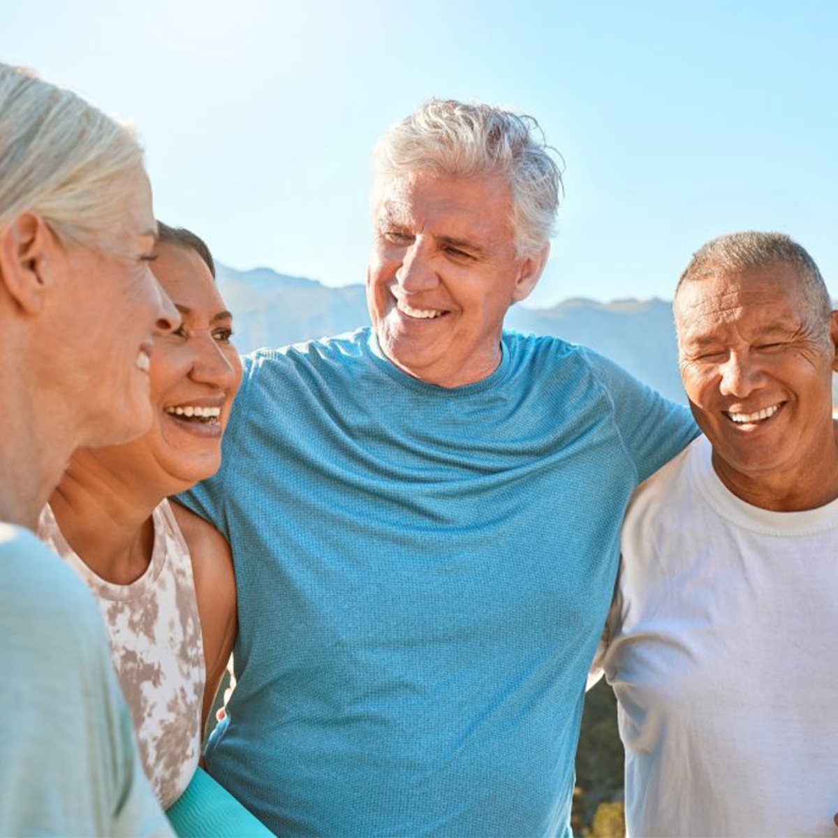 a group of senior citizens smiling