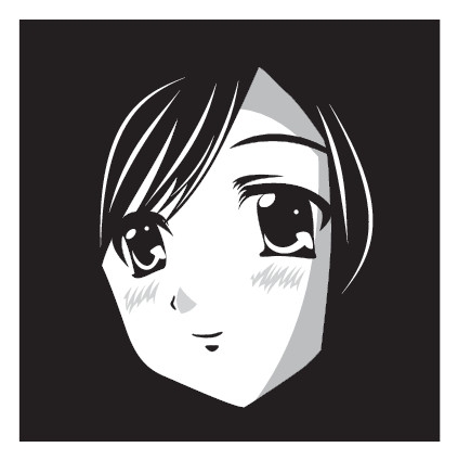 anime-style drawing of a girl's face