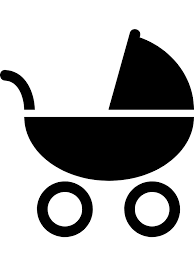 stock image illustration of a baby stroller