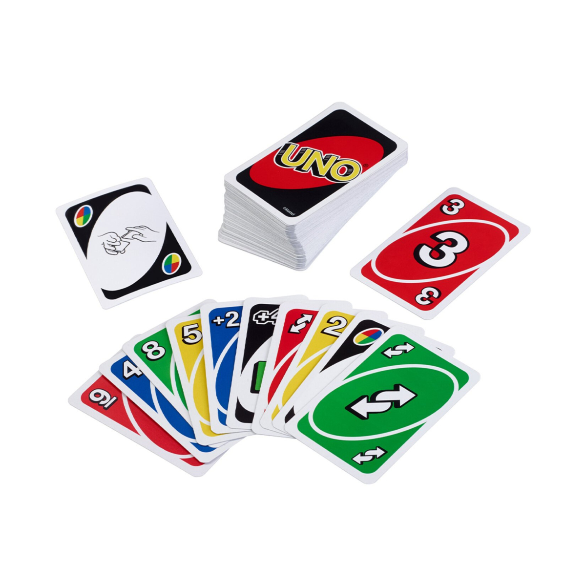 A deck of UNO cards